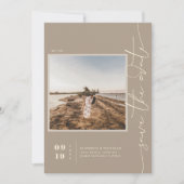 Modern Boho Desert | Vierkante foto slaat de datum Save The Date (Voorkant)