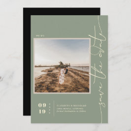Modern Boho Desert | Vierkante foto slaat de datum Save The Date