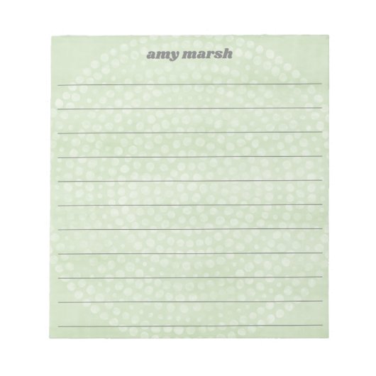 Modern Boho Dot Pattern met scriptnaam Notitieblok (Voorkant)