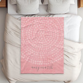 Modern Boho Dot Pattern met sprongscriptnaam Fleece Deken