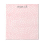 Modern Boho Dot Pattern met sprongscriptnaam Notitieblok (Voorkant)