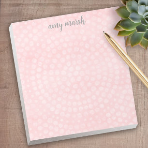 Modern Boho Dot Pattern met sprongscriptnaam Notitieblok