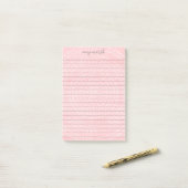 Modern Boho Dot Pattern met sprongscriptnaam Post-it® Notes (Op bureau)