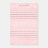 Modern Boho Dot Pattern met sprongscriptnaam Post-it® Notes (Voorkant)