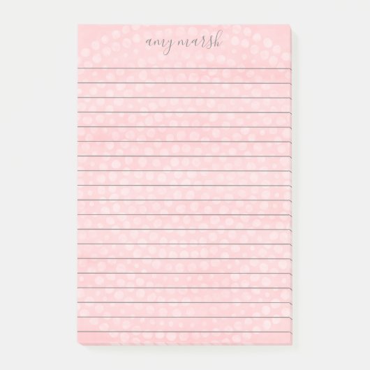 Modern Boho Dot Pattern met sprongscriptnaam Post-it® Notes (Voorkant)