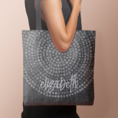 Modern Boho Dot Pattern met sprongscriptnaam Tote Bag