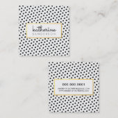 MODERN BOHO driehoekspatroon modern zwart goud Vierkante Visitekaartje (Voorkant / Achterkant)