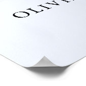 Modern Boho Dusty Blue Wedding Welkomstfoto Poster (Hoek)