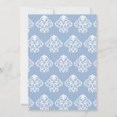 Modern Boho Dusty Blue White Baby shower Kaart (Achterkant)