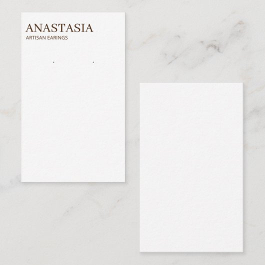 Modern Boho Earring Display Kaarten Visitekaartje (Voorkant / Achterkant)