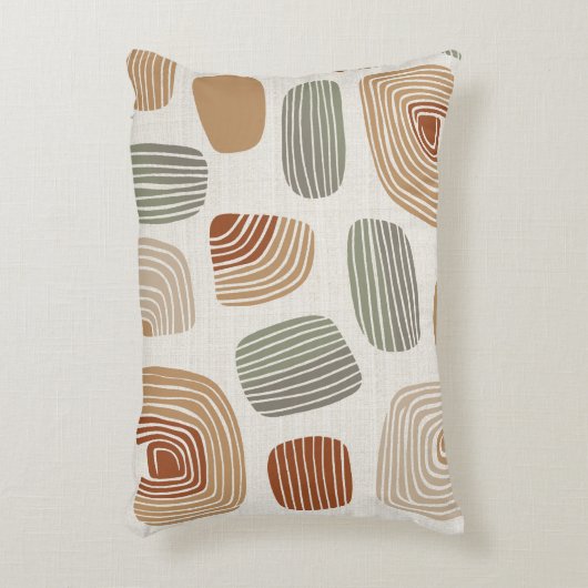 Modern Boho Earth Tones Abstract ID1273 Accent Kussen (Voorkant(Verticaal))