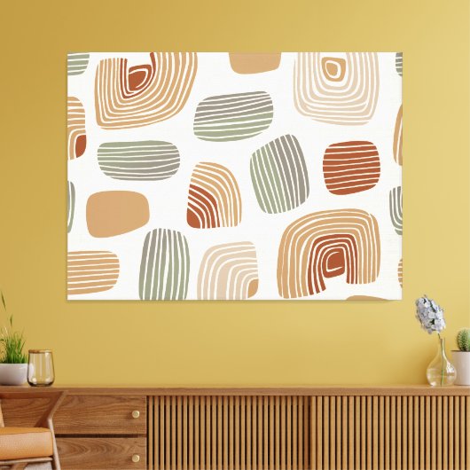 Modern Boho Earth Tones Abstract ID1273 Canvas Afdruk (Insitu (Woonkamer))