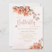 Modern Boho Een Kleine Vlinder Meisje Baby shower Kaart (Voorkant)