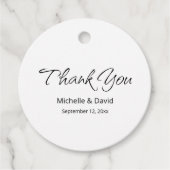 Modern Boho Eenvoudig Script Wedding Bedankt Bedankjes Labels (Voorkant)