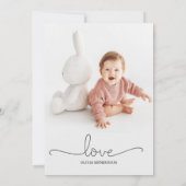 Modern Boho Eerste Verjaardag Gender Neutraal Kaart (Achterkant)