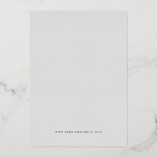 Modern Boho Emerald Green Lijst Wedding Save Date Folie Uitnodiging (Achterkant)