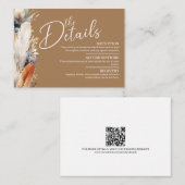 Modern Boho Enclosure QR Code Kaart Notitiekaartje (Voorkant / Achterkant)