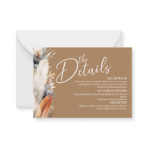 Modern Boho Enclosure QR Code Kaart