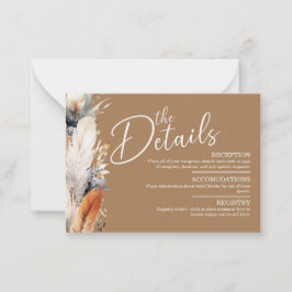 Modern Boho Enclosure QR Code Kaart Notitiekaartje