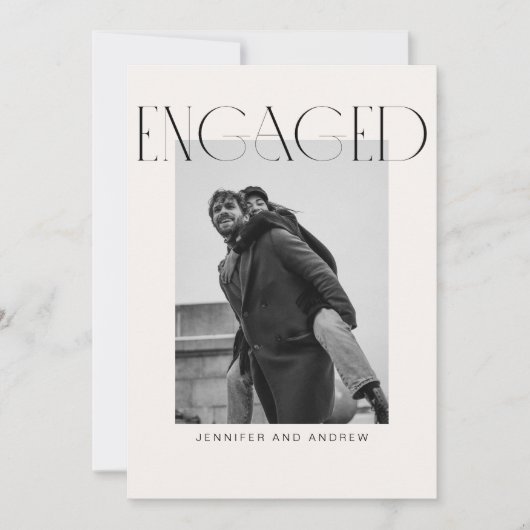 Modern Boho Engagement Party Kaart (Voorkant)