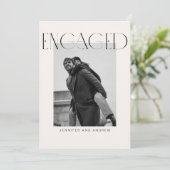 Modern Boho Engagement Party Kaart (Staand voorkant)