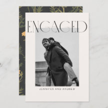 Modern Boho Engagement Party Kaart