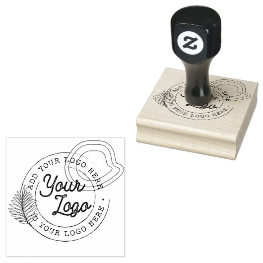 Modern Boho esthetics | Aangepaste zakelijke Logo Rubberstempel (Gestempeld)