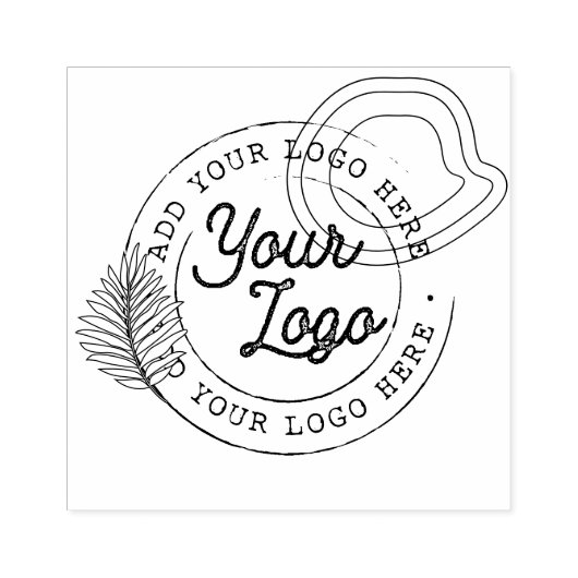 Modern Boho esthetics | Aangepaste zakelijke Logo Rubberstempel (Afrduk)