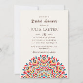 Modern Boho Ethnic Floral Mandala Bridal Shower Kaart (Voorkant)
