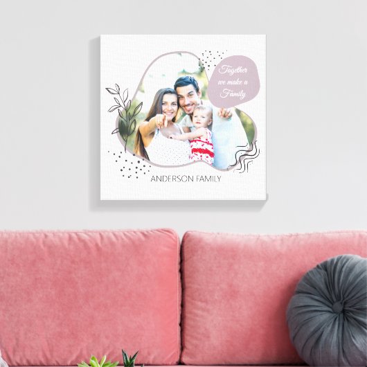 Modern Boho FAMILY Photo Contemedhedendaags Canvas (Insitu (Woonkamer))