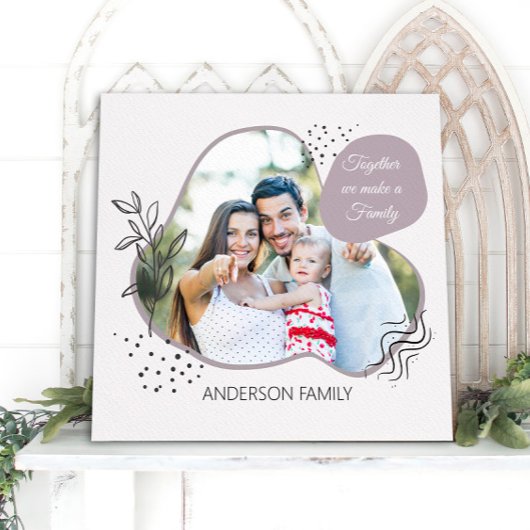 Modern Boho FAMILY Photo Contemedhedendaags Canvas
