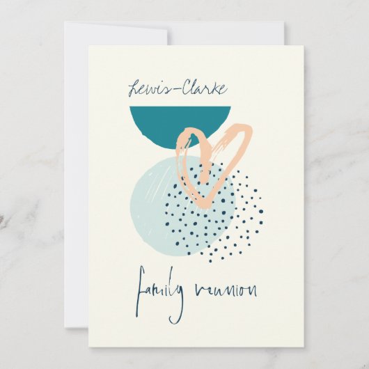 Modern Boho Family Reunion Kaart (Voorkant)