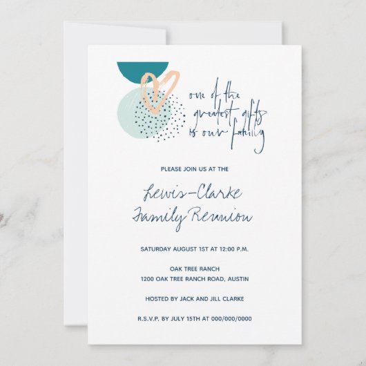 Modern Boho Family Reunion Kaart (Achterkant)