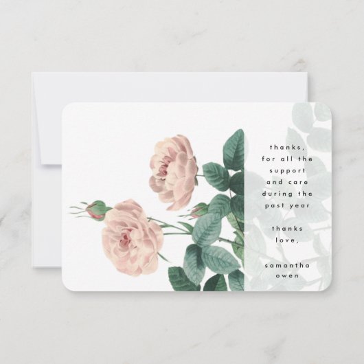 Modern Boho Floral Afstuderen Foto Universiteit Bedankkaart (Achterkant)