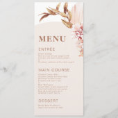 Modern Boho Floral Blush Arch Menu (Voorkant)