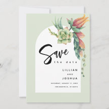 Modern Boho Floral Botanical Succulent Greenery