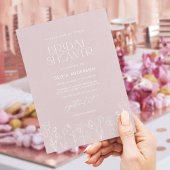 Modern Boho Floral Bridal Shower Kaart