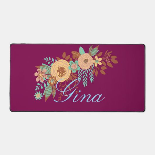 Modern Boho Floral Bureaumat (Voorkant)