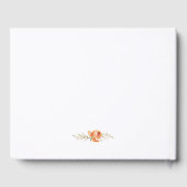 Modern Boho Floral Burnt Sinaasappel Wedding Guest Gastenboek (Achterkant)