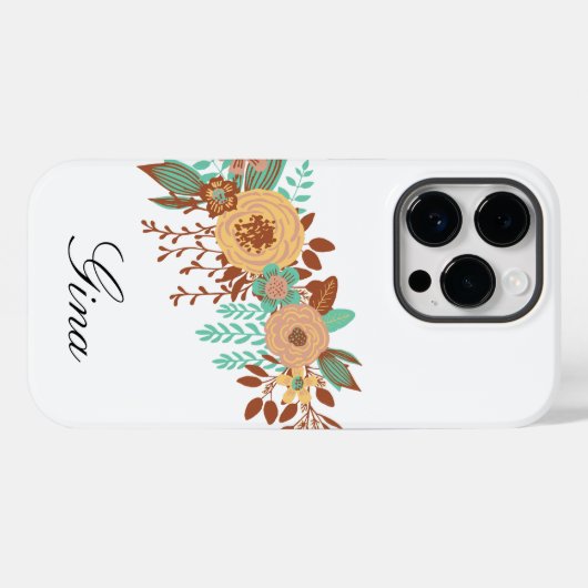 Modern Boho Floral Case-Mate iPhone Case (Achterkant (horizontaal))