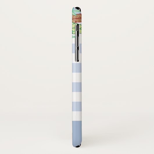 Modern Boho Floral en Stripes Case-Mate iPhone Case (Achterkant/links)