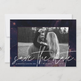 Modern Boho Floral Fantasy Dark Herfst Paars Save The Date