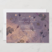 Modern Boho Floral Fantasy Light Paars Save The Date (Achterkant)