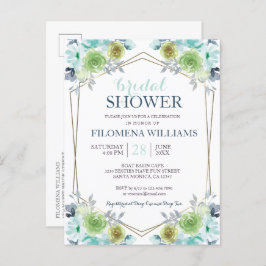 Modern Boho Floral Geometric Vrijgezellenfeest Inv Uitnodiging Briefkaart