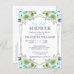 Modern Boho Floral Geometric Vrijgezellenfeest Inv Uitnodiging Briefkaart
