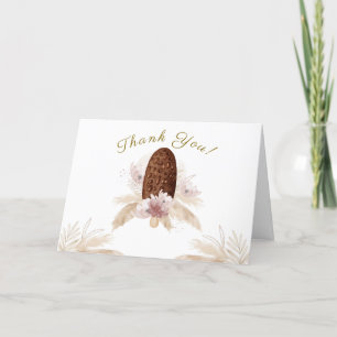 Modern Boho Floral Ice Cream Popcicle Baby shower Bedankkaart