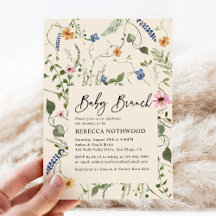 Modern Boho Floral Neutral Baby Brunch Shower