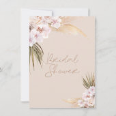 Modern Boho Floral Pampas Lijst Vrijgezellenfeest Kaart (Achterkant)