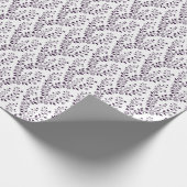Modern Boho Floral Pattern Plum White Cadeaupapier (Hoek)