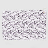 Modern Boho Floral Pattern Plum White Golfhanddoek (Horizontaal)